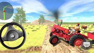 Indian tractor game Mahindra tractor pulling fully loaded