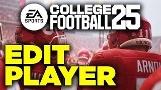 How To Edit a Player in College Football 25 (PS5 & Xbox)