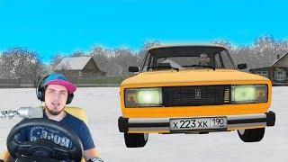 ЕДУ ЗИМОЙ К БАБУШКЕ В ДЕРЕВНЮ - City Car Driving + РУЛЬ